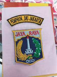 logo badge pemprov DKI jakarta/logo pemprov bordir komputer