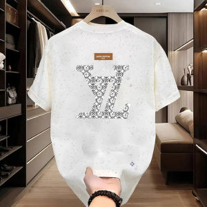 Áo Thun Cotton Cổ Tròn in Họa Tiết NASA Mùa Xuân Hè Cho Nam Dáng Rộng Thoải Mái Chất Liệu Cotton Nguyên Chất Tay Ngắn