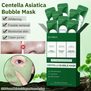 Centella Asiatica Bubble Cleansing Mask Deep Cleansing Blackhead Removal Clay Mask Oil Control Whitening Acne 积雪草泡泡面膜