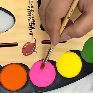 12 Color Kids Water Color Paint Design Painting Arts & Crafts Set with Brush