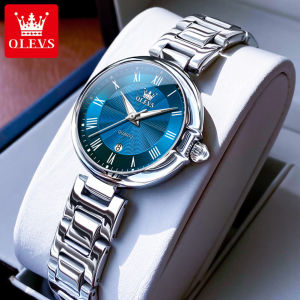 OLEVS watch for women the new original product waterproof relo for women round roman dial design quartz stainless steel fashionable elegant and exquisite Women Casual Watches