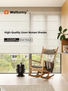 Sun Blocking Thermal Roman Curtains Linen