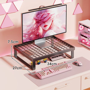 WUBUWEI | Elevating Desktop Organizer Dual-layer White Storage Rack