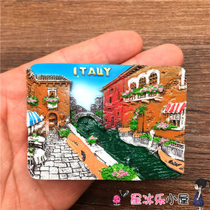 Milan Rome Florence Venice Vatican Malta Landscape Decorative Magnet Stickers Fridge Decorations Chinese Style Home Accessories