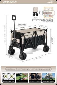 Urbanwave | Xe Đẩy Dã Ngoại Gập Được Cho Trẻ Em Nằm Ngoài Trời