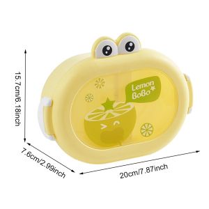 Bento Lunch Box for Kids Kawaii Cartoon Students Cute Frog Sandwich Snack Food Box Fruit Container Portable Picnic Fresh Box