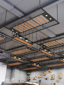 Industrial Style Ceiling Wire Mesh Decorative Cover for Restaurant Barbecue Shop Hairdressing Salon Metal Grid Suspension