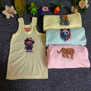 (PAKET 6 PCS) Singlet Anak Dan Bayi Unisek Kaos Dalam Anak Warna Terlaris