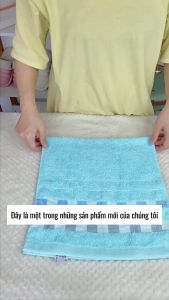 Khăn mặt cotton sợi tre cỡ lớn thấm hút nước sử dụng 2 mặt kích thước 33x72cm NT44