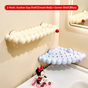 noooth | Corner Suction Shelf for Bathroom Storage