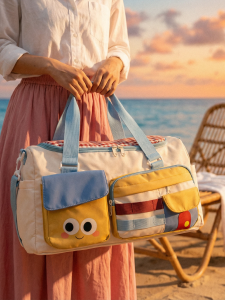 High Capacity Travel Bag Can Fit Luggage Handle Maternity