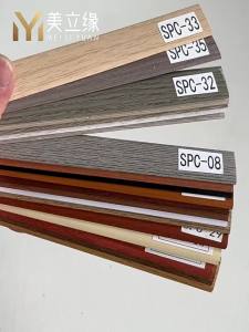 SPC Stone Plastic Floor Edge Strip Locking Buckle pvc Floor Trim Plastic Right Angle L Molded Corner Trim Wall Edge Finishing