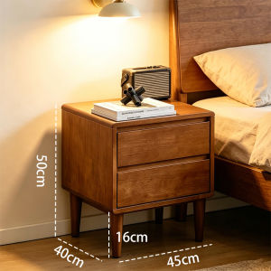 HESHIBOYA | Real Wood Retro Nightstand