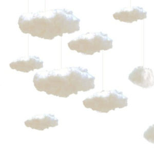 5pc/set Artificial Cotton Clouds Decoration White 3D Ceiling Interior Cloud Decor Living Room DIY Wedding Party Decoration Props