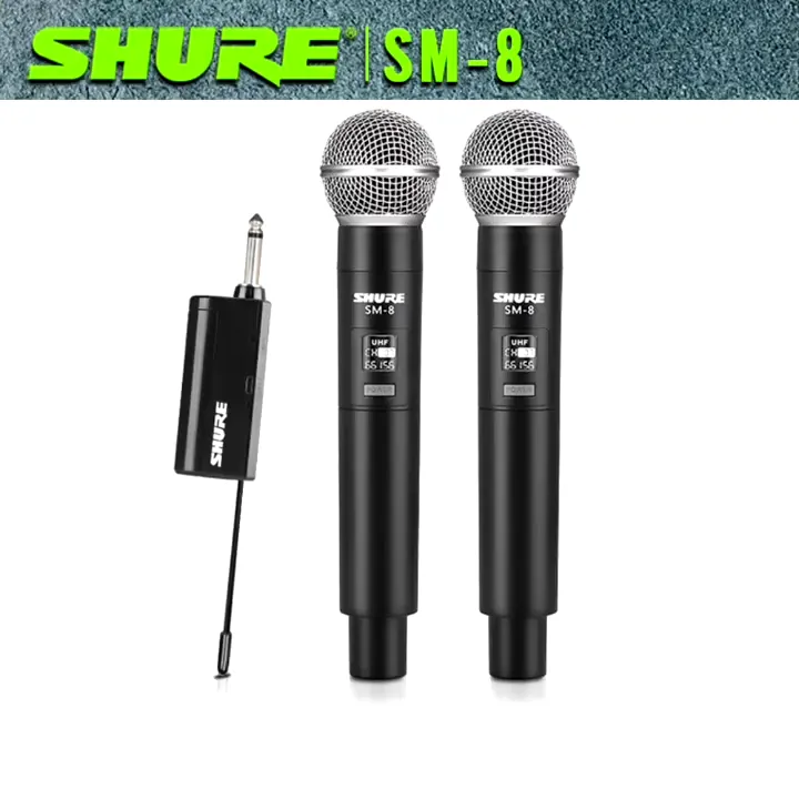 mic wireless original SM 8 wireless mikrofon mik karaoke wireless