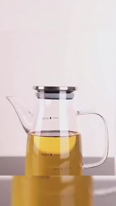 Nexlent 600ml/800ml/1000ml Glass Oil Bottle Cooking Oil Vinegar Soy Sauce Bottle Leak Proof Kitchen Tool