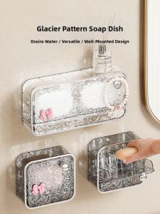 BAOJIAWANG | Wall Mounted No-drilling Dustproof Luxury Soap Dish