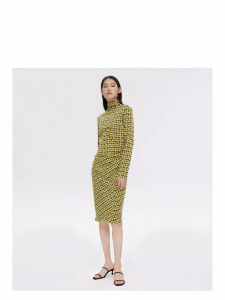 Autumn Winter Pleated Wool Knit Dress