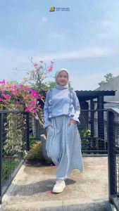 Setelan Blouse Rok Gamis Anak Perempuan Umur 3 - 12 Tahun ALYA ONE SET