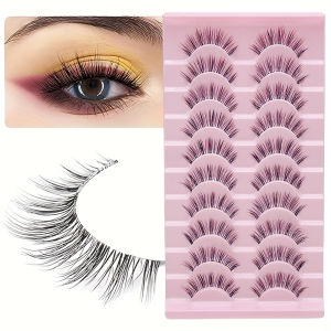 10 pairs of fake eyelashes cat eyelashes eyelash extensions 3D mink eyelashes natural makeup artificial eyelashes