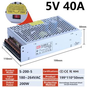 MWEL | Certified 3C Switching Power Supply 220V to DC