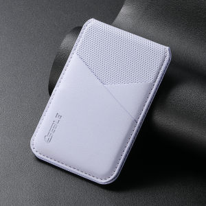 Luxury Leather Cellphone For Magsafe Magnetic Card Holder For iPhone & Samsung Galaxy Smartphon RFID Anti-Skimming Bank ID Card