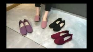 New Trendy Slip-On Canvas & Rubber Shoes for Women - Lightweight & Durable Nursing Shoes