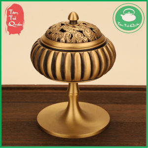Lư xông trầm bằng đồng nguyên chất dáng bí ngô