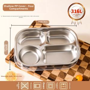 BAICHANG | Stainless Steel Childrens Compartmentalized Food Container