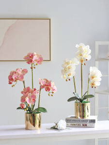 Luxurious Butterfly Orchid Artificial Flowers Home Decorations Living Room Table Centerpiece Fake Flowers Dining Table Decor