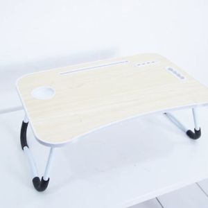 Vusign Folding Table Meja Belajar Laptop Lipat Warna-Warni Dengan USB Port Bonus Kipas Lampu dan Kabel USB VS86X