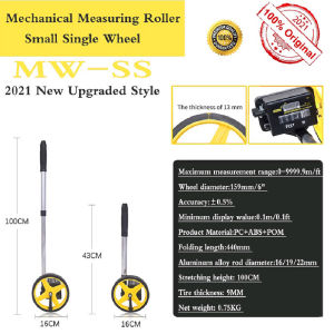 100Km Digital/Mechanical ABS Folding Distance Measuring Wheel Roller Surveyor Walking Zero Clearing Foldable Big/Small Wheel with Storage Bag