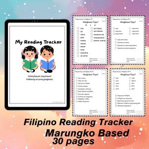 READING TRACKER FILIPINO for Kinder to grade 2