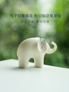 Đồ Trang Trí Bàn Trà Bằng Gốm Sơn Mài Thủ Công Trà Thú May Mắn Thiết Kế Hoa Táo Bạo Trang Trí Phòng Khách Trong Nhà Trang Trí Bàn