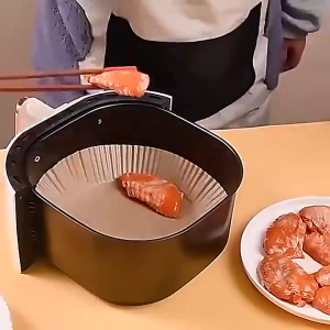 SG Stocks ✅ High Temperature Air Fryer Tray Liners 50/100 Pcs | Oil & Water Resistant | Non-Stick Disposable | Easy Clean Up