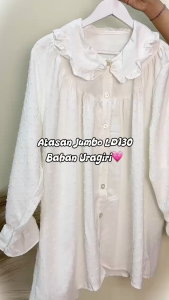 Atasan Jumbo Putih Ld 130 Cm Bahan Uragiri Kekinian