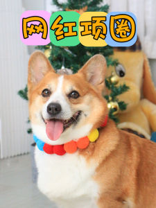 Adorable Pet Dog Neck Collar Scarf Decorative Necklace Cute Kirk Teddy Cat Supplies Universal Use Pet Travel Gear