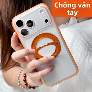 DAIMANG | Ốp Lưng Điện Thoại Chống Vân Tay Matte Có Đế Từ Xoay