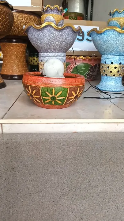 อ่างบัวดินเผาขนาด 8 นิ้ว สำหรับเลี้ยงปลาและตกแต่ง