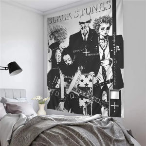 VIKAMA Groove Music Inspired Tapestry NANA Anime Art Wall Blanket Suitable For Bedroom Accent and Living Room Decoration