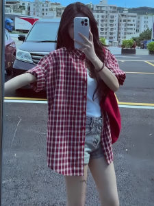 Áo Sơ Mi Cổ Bẻ Tay Ngắn Dáng Rộng Phong Cách Hàn Quốc Mùa Hè Mới Áo Thun Chống Tia UV Thường Ngày Cho Nữ