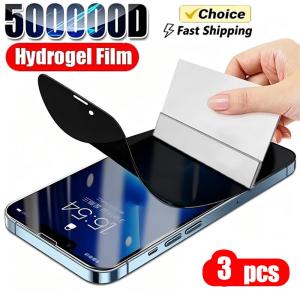 3Pcs Privacy Hydrogel Film For iPhone 17 16 Pro Max 15 11 14 Plus 12 13 XR X XS Max 17promax Anti-Spy Screen Protector Smooth