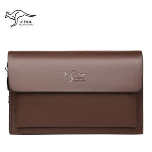 Mens Large Capacity Code Lock Handbag PU Leather Business Bag with Zipper Long Wallet Black Brown Casual Phonebag for Men 2026