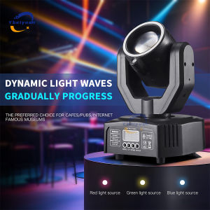 Mini 30W Beam Moving Head Light LED 4-in-1 RGBW Effect Stage Light DMX512 Remote Control Voice Control DJ Disco Bar Party Light
