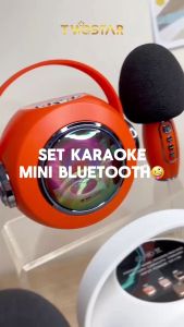 TWOSTAR Mic Speaker Bluetooth Karaoke Mini Tanpa Kabel Model Astrounot