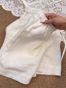 Luxurious Fashionable Spring New A-Line Loose Cotton Linen Wide Leg Shorts