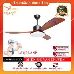 Đèn quạt Vifa - Quạt trần Vifa - Quạt trần cánh gỗ Qvifa-59 lắp trường họcphòng làm việc khu Homestay