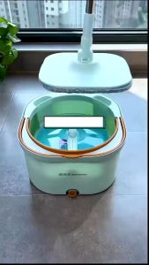 Vusign ชุดถังปั่นไม้ม็อบ ชุดไม้ถูพื้นพร้อมถังปั่น ชุดไม้ถูพื้น ถังปั่นไม้ม็อบ ม๊อบถูพื้น แบบสี่เหลี่ยม น้ำหนักเบา ใช้งานสะดวก อุปกรณ์ทำความสะอาด Spin Mop