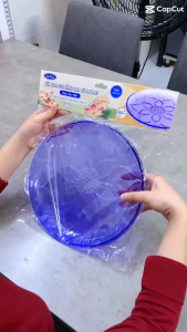 Đĩa Nhựa Hoa Sen 6 Cánh DNT03 -Đĩa Trang Trí Trái Cây Bánh Kẹo Tết Ánh Pha Lê Hoa Văn