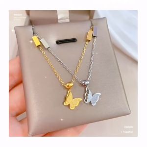Kalung Rantai Dadu Kupu2 Titanium Model Terbaru Anti Karat & Luntur